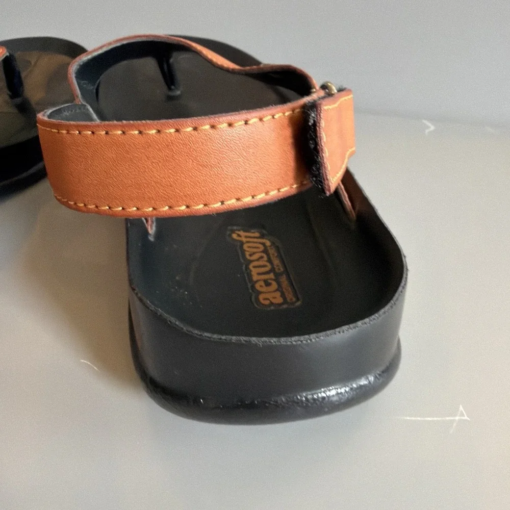 Aerosoft Original Comfort, Size 40 (US Size 9/9.5) Thong Sandals Brown